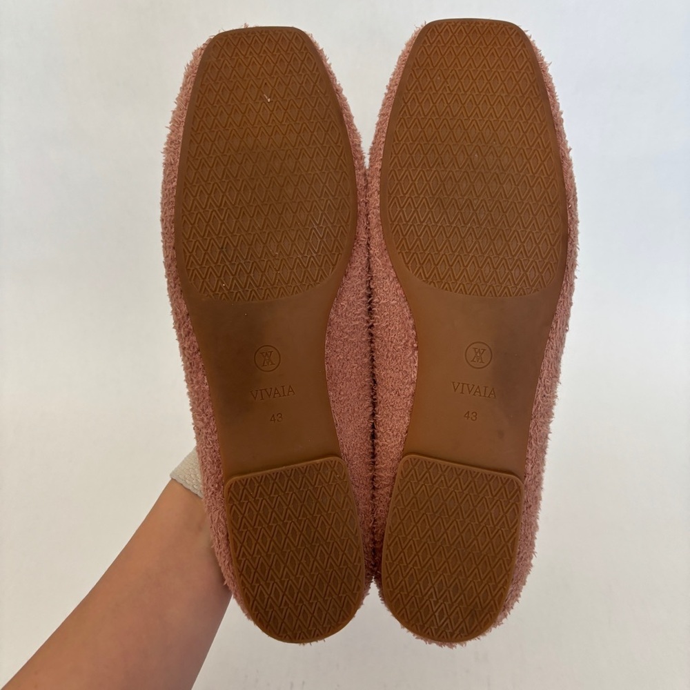 Vivaia womens tan mink knit Samantha Square-Toe Terry Knit Loafers size 43 US 11 - Picture 6 of 11